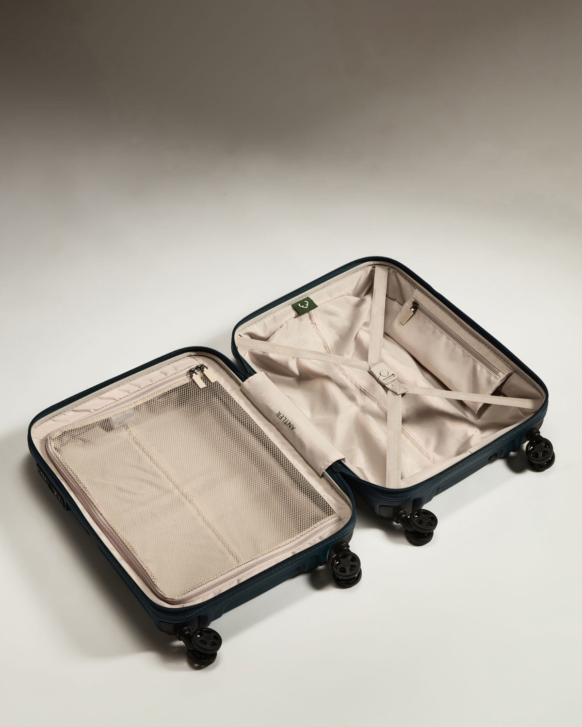 Antler Luggage - Cabin Suitcase in Indigo Blue - Single Stripe - Hard Suitcase Cabin Suitcase in Navy - Single Stripe | Cabin Bag & Hard Luggage