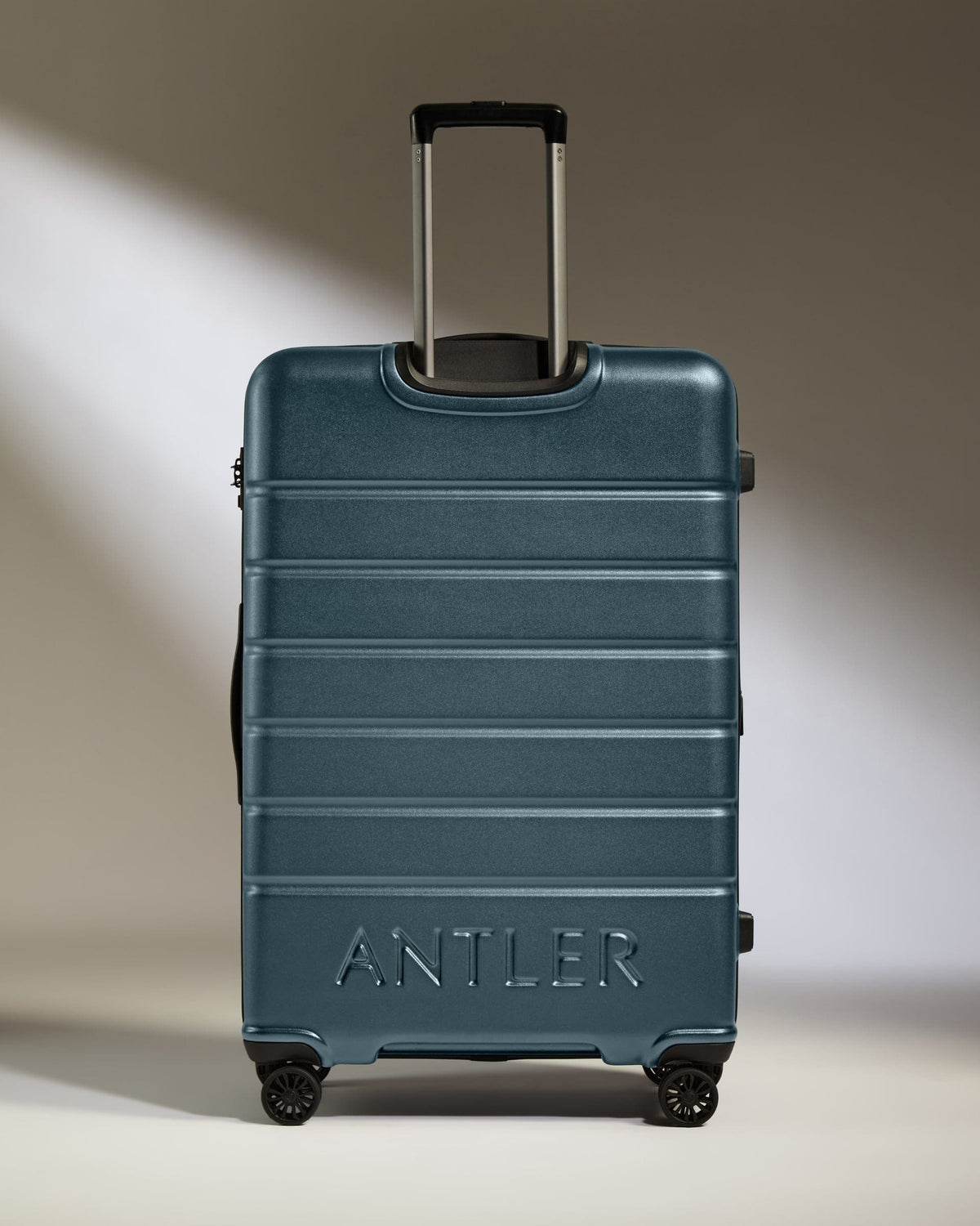 Antler Luggage - Large Suitcase in Blue Grey - Logo - Hard Suitcase - Large Large Suitcase Blue Grey - Logo | Lightweight Hard Shell Luggage