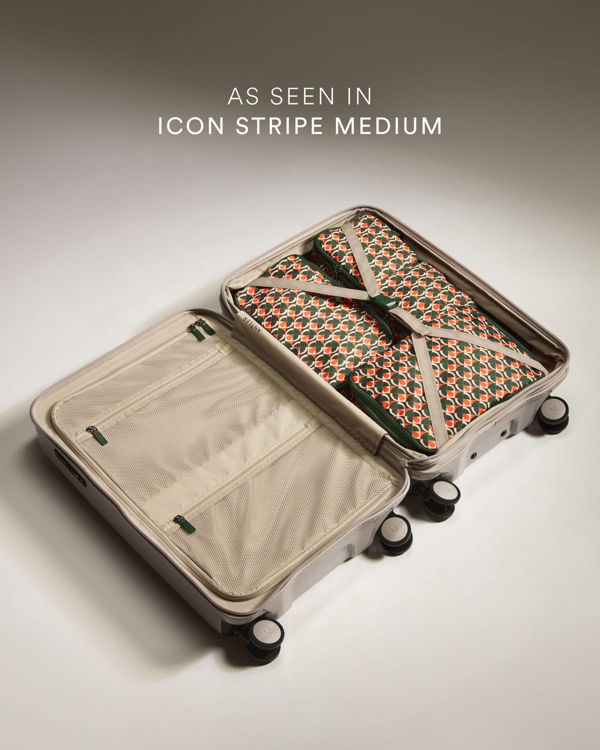 Antler Luggage - Monogram Packing Cubes Multi- Set of 4 - Packing Cube - 4 Pk Packing Cubes Multi Colour Set of 4 | Travel Accessories | Packing Organiser