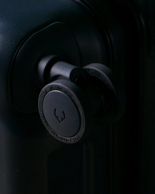 a close up of a black object
