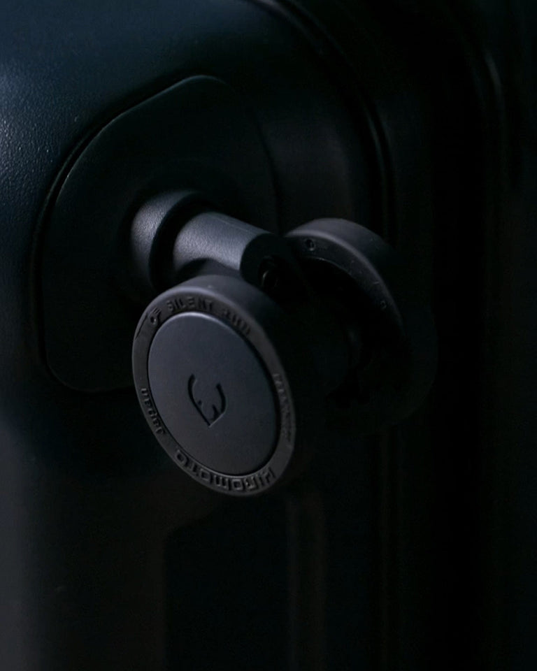 a close up of a black object