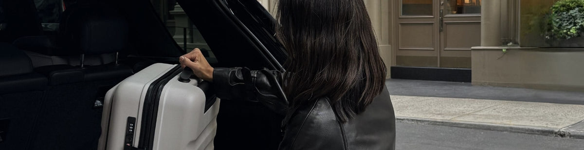 a person in a black leather jacket