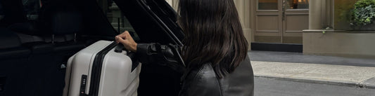 a person in a black leather jacket