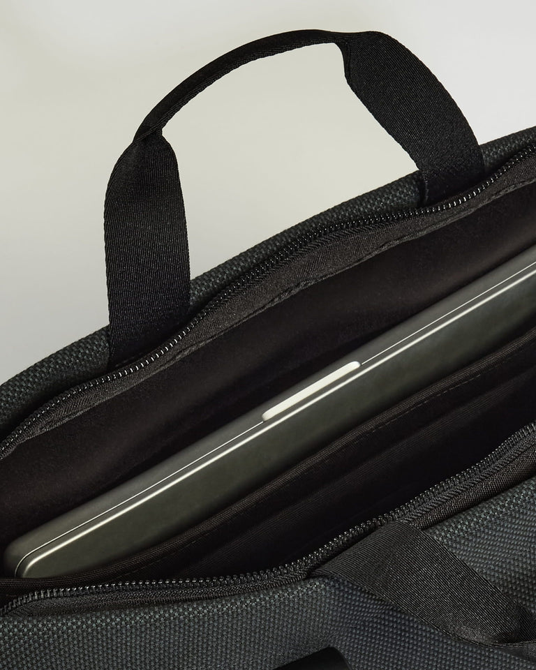 a laptop in a bag