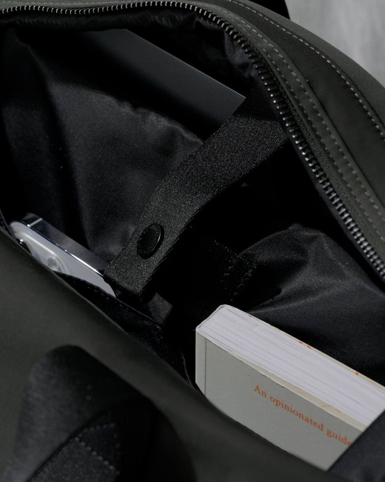 a book in a bag