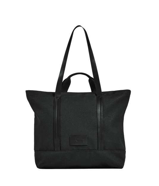 a black bag with a black strap