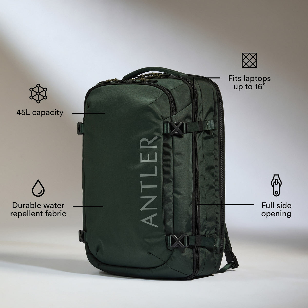 a green bag with instructions