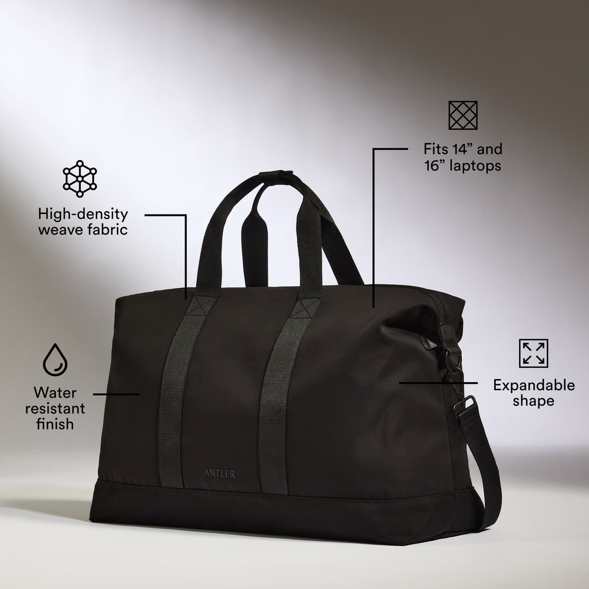 a black bag with instructions