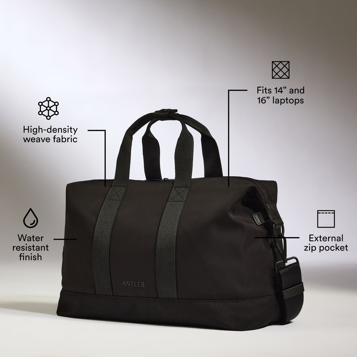 a black bag with instructions