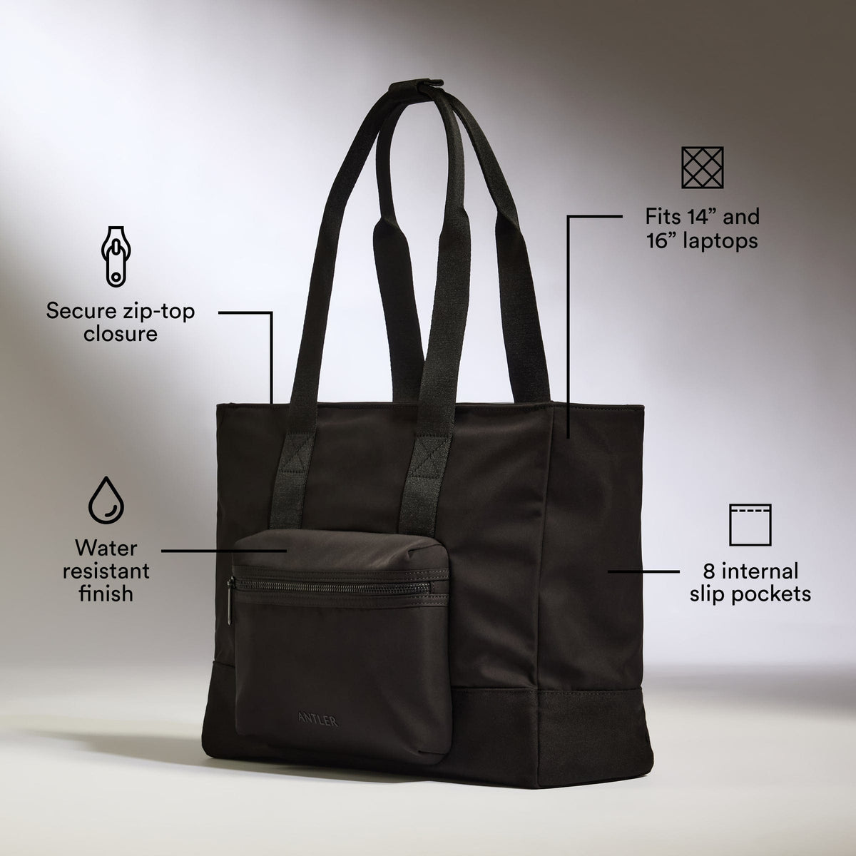 a black bag with instructions