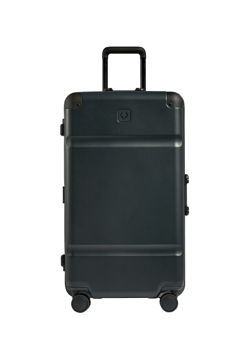 a black suitcase with wheels