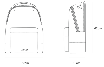 a black and white image of a backpack