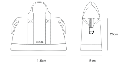 a black and white outline of a bag