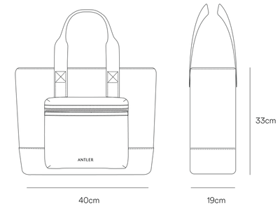 a black and white silhouette of a bag