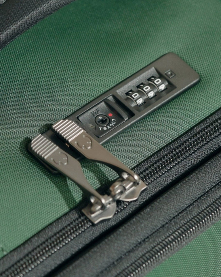 a lock on a suitcase
