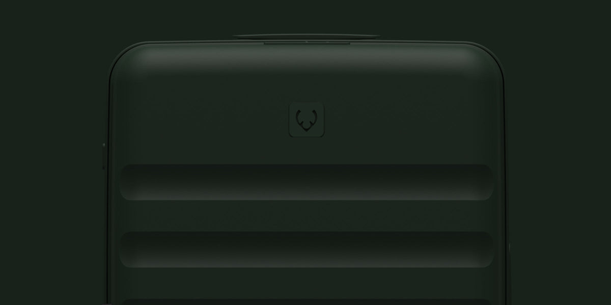 a black case with a logo