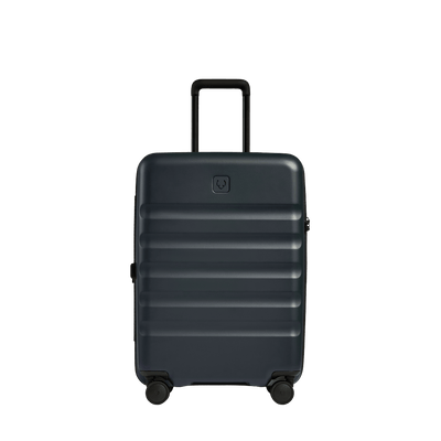 a black suitcase with wheels