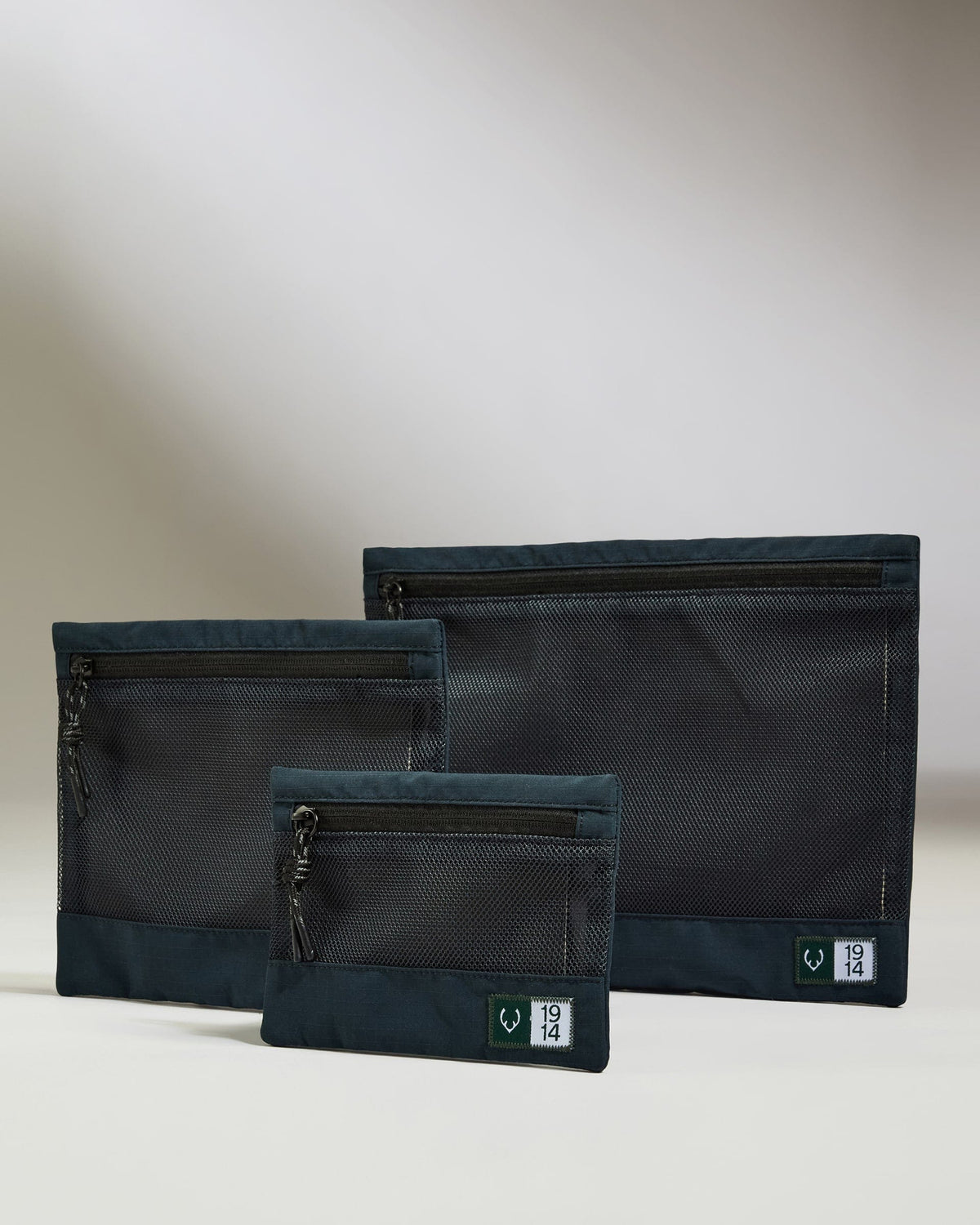 Antler Luggage -  Essential Travel Pouches in Navy - Set of 3 - Essential Travel Pouches in Navy Set of 3  | Travel Accessories | Packing Organiser