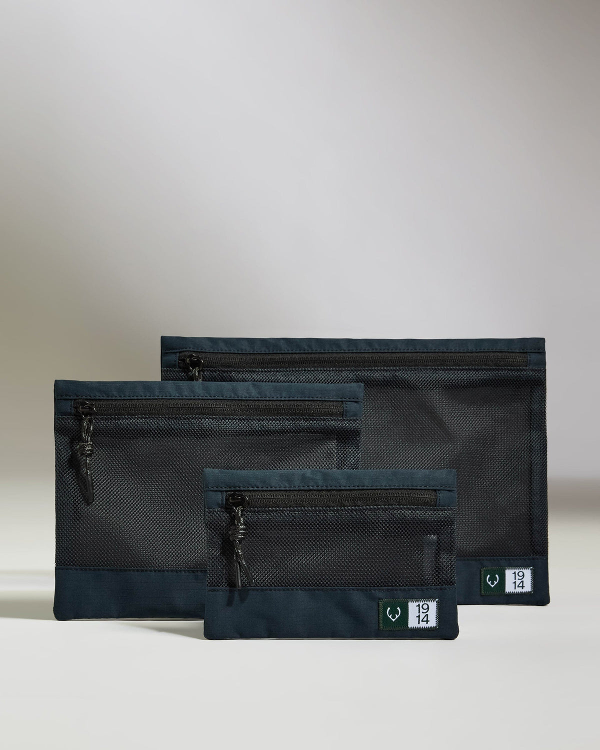 Antler Luggage -  Essential Travel Pouches in Navy - Set of 3 - Essential Travel Pouches in Navy Set of 3  | Travel Accessories | Packing Organiser