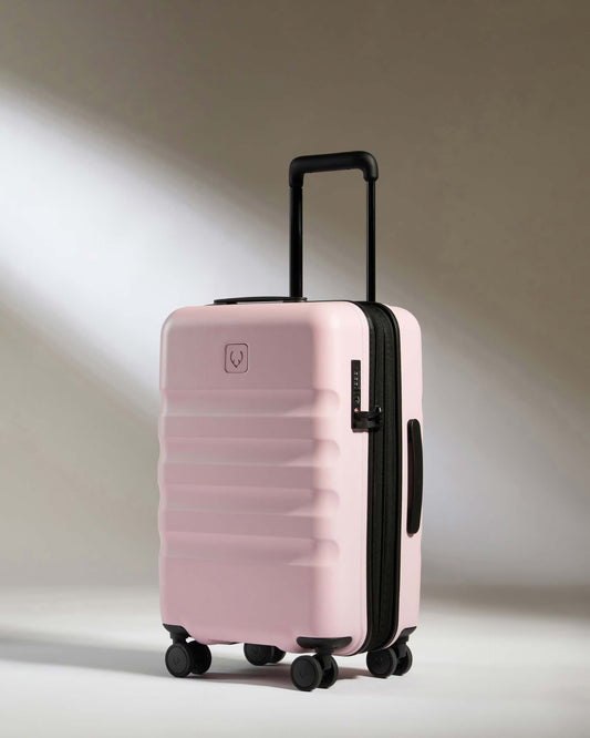 Antler Luggage -  Icon Stripe Cabin with Expander in Moorland Pink - Hard Suitcase Icon Stripe Cabin with Expander in Pink | Lightweight & Hard Shell Suitcase