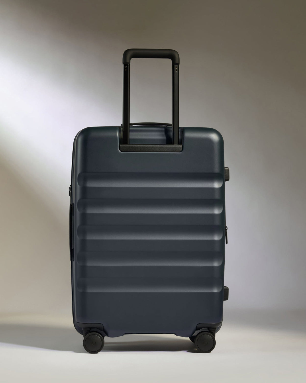 Antler Luggage -  Icon Stripe Medium in Indigo Blue - Hard Suitcase Icon Stripe Medium Suitcase in Blue | Lightweight & Hard Shell Suitcase