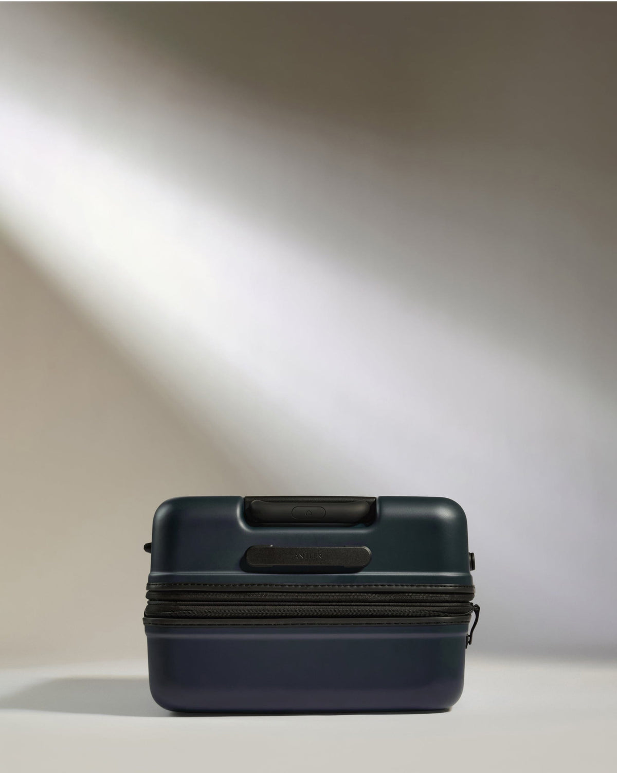 Antler Luggage -  Icon Stripe Medium in Indigo Blue - Hard Suitcase Icon Stripe Medium Suitcase in Blue | Lightweight & Hard Shell Suitcase