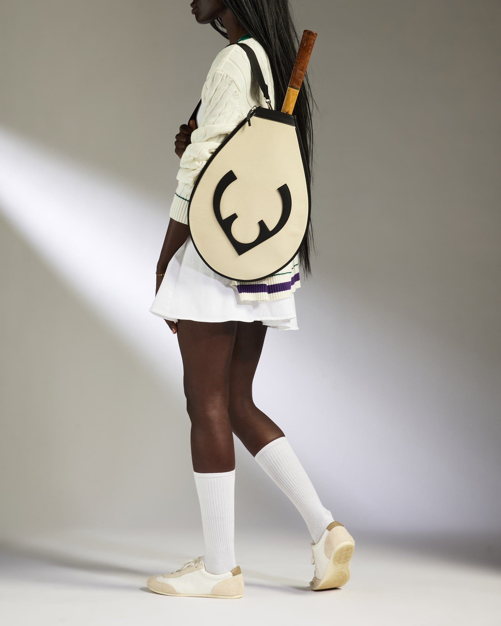 Antler Luggage -  Tennis Racket Cover in Cream - Summer Capsule - Accessories Tennis Racket Cover in Cream - Summer Capsule