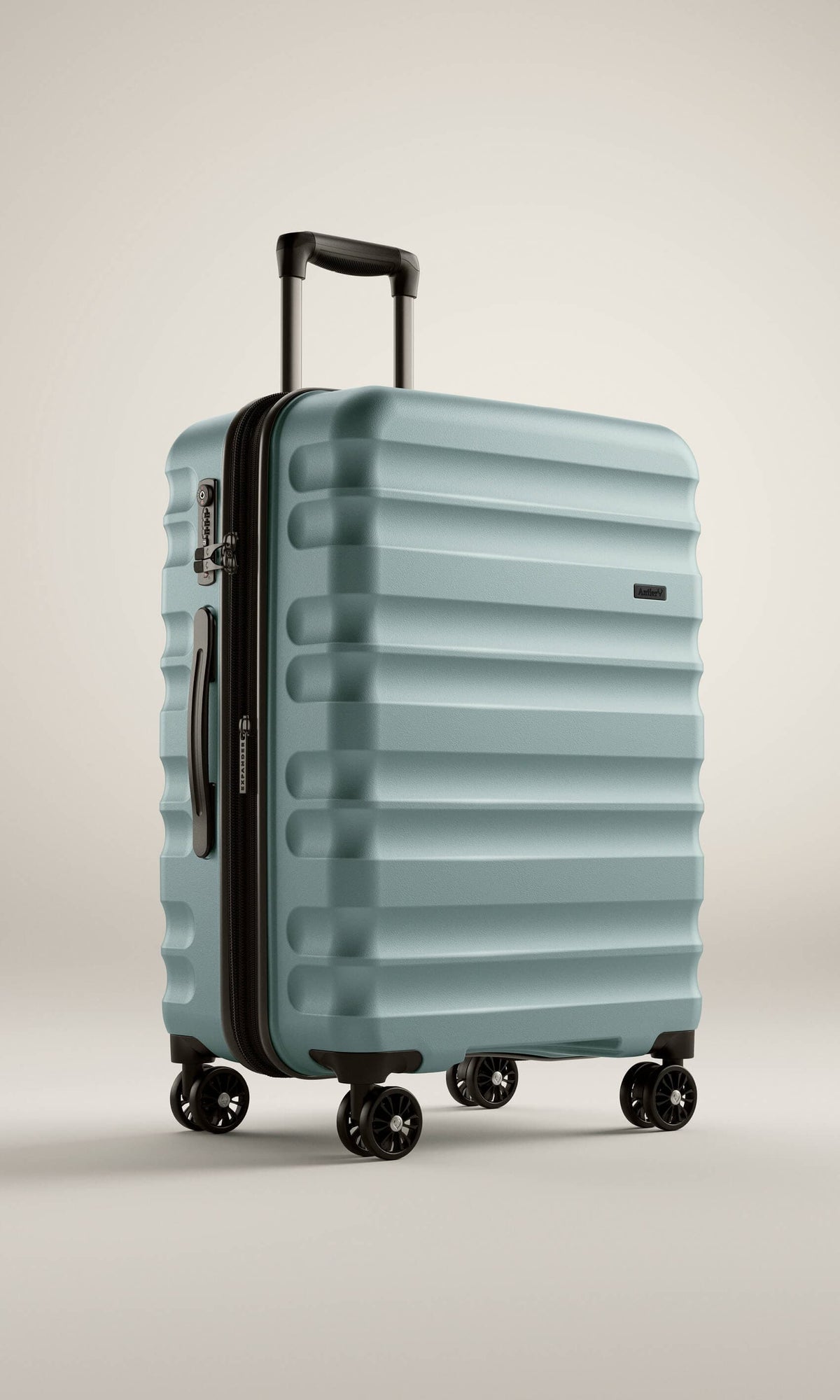 a suitcase with wheels and handle