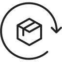 a black box with a circular arrow