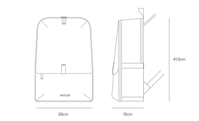 a black and white image of a bag